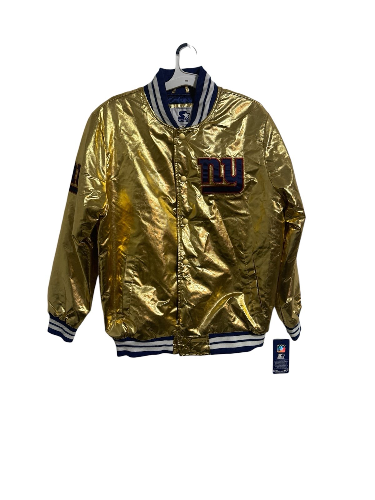 Starter Gold Satin Jacket NFL Giants Size New With Tags - Men's large