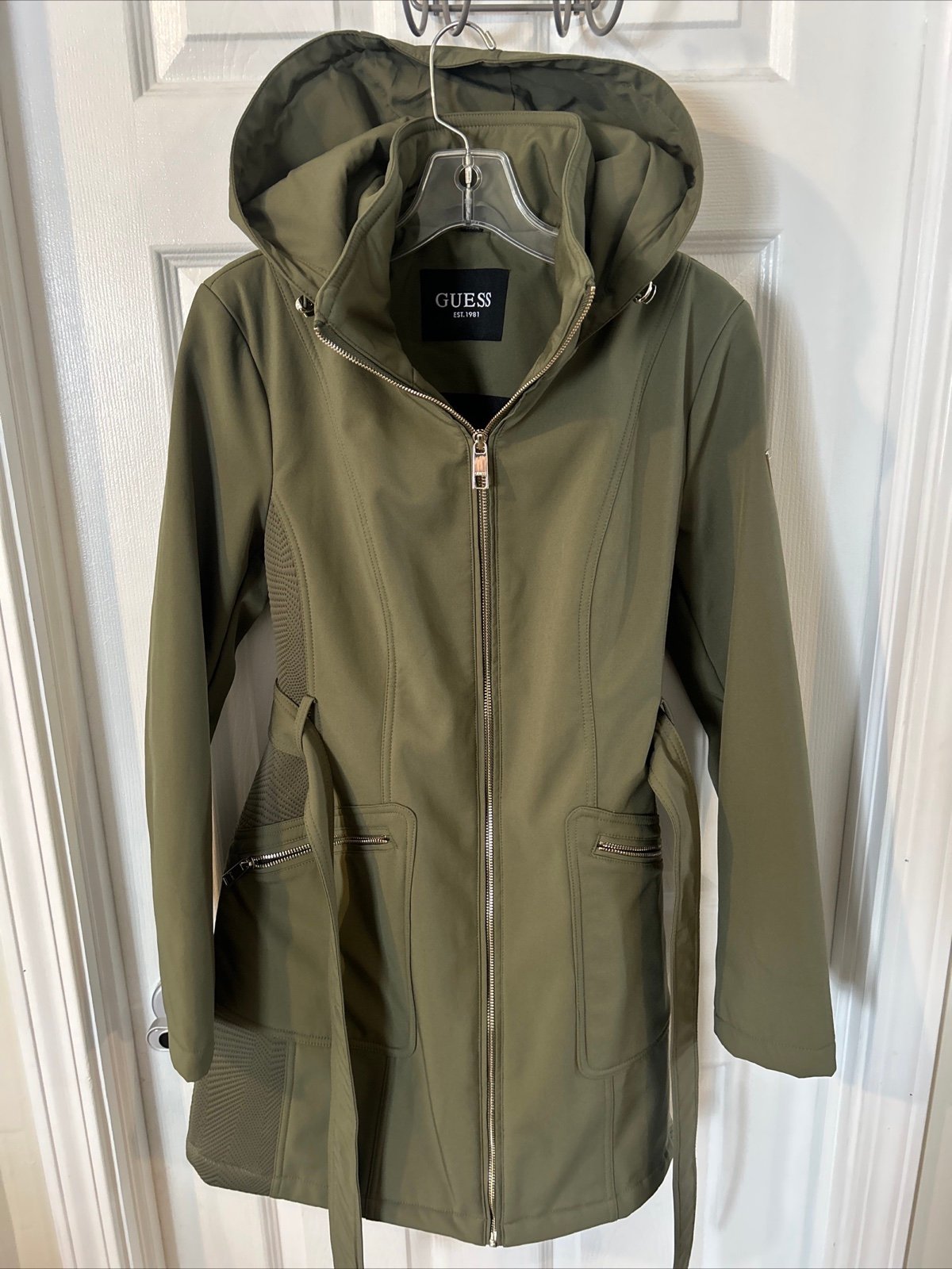 Guess Women’s Long Jacket Green Size M