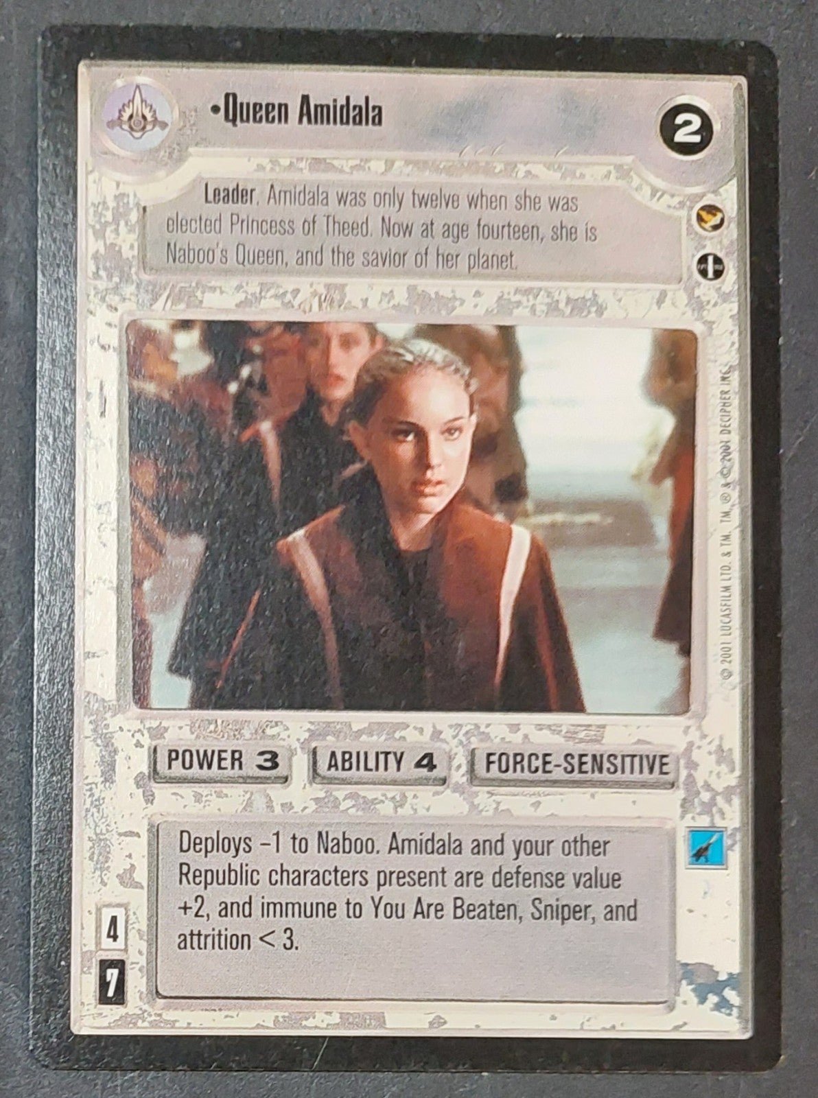 Queen Amidala Decipher Star Wars CCG Theed Palace SW