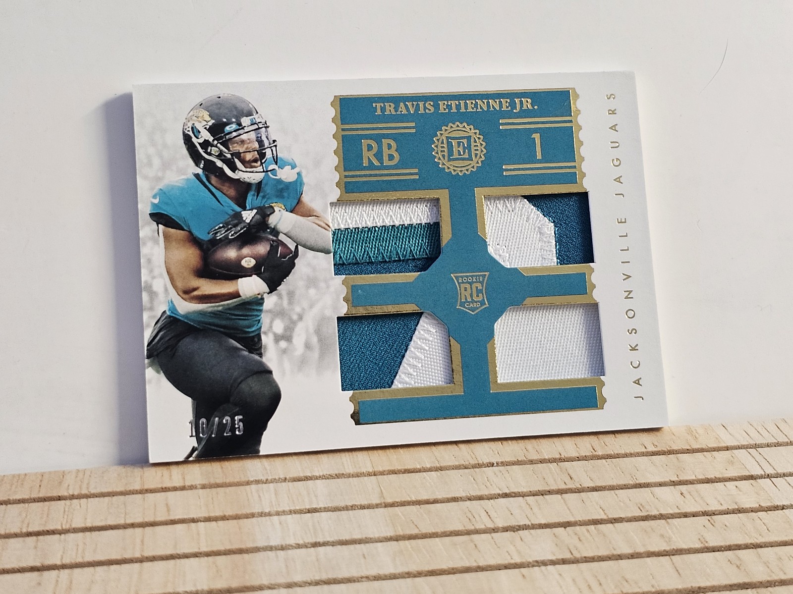 Travis Etienne Jr quad rookie patch - SSP /25 - Jacksonville Jaguars - 0050