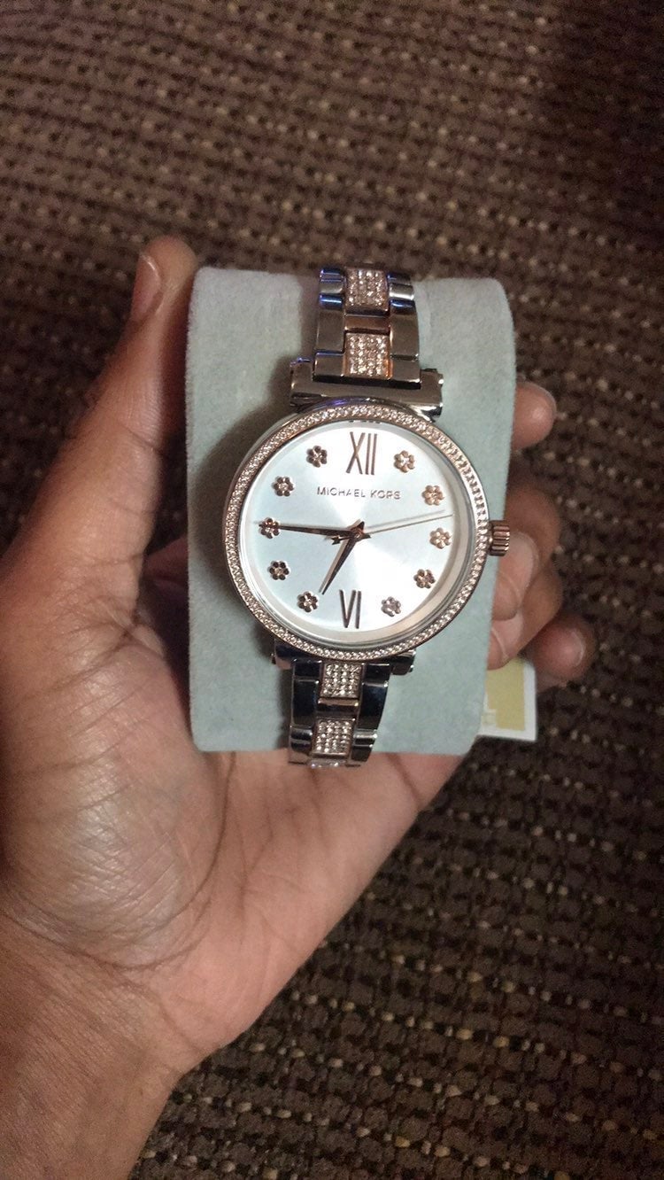 Brand new Silver&Rose Gold Michael Kors