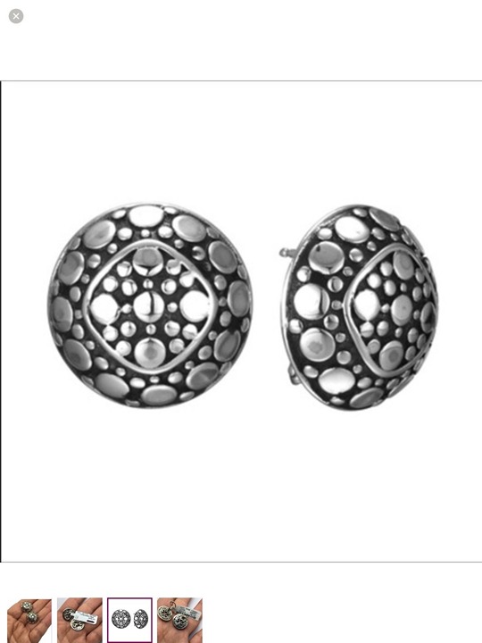 NWT John Hardy sterling silver dot earrings