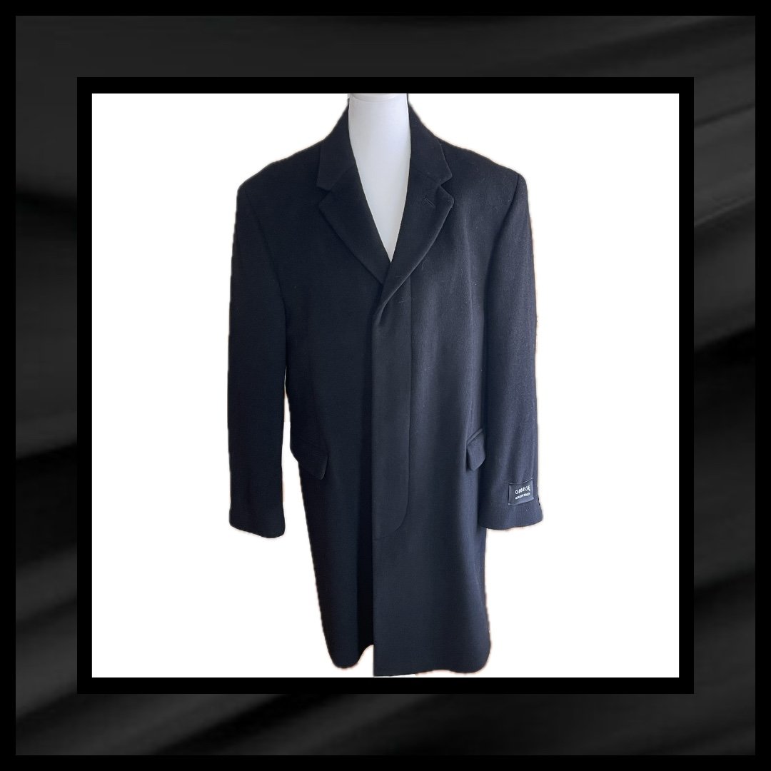George Men’s Black Wool Coat – Size 40 Regular – NWT