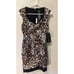 BEBE Black/leopard reversible satin mini dress small ret 165