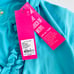 LILLY PULITZER UPF 50+ LUXLETIC FRIDA RUFFLE POLO TIFFANY BLUE TOP XL 118