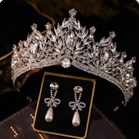 French luxury shiny Baroque bride crown