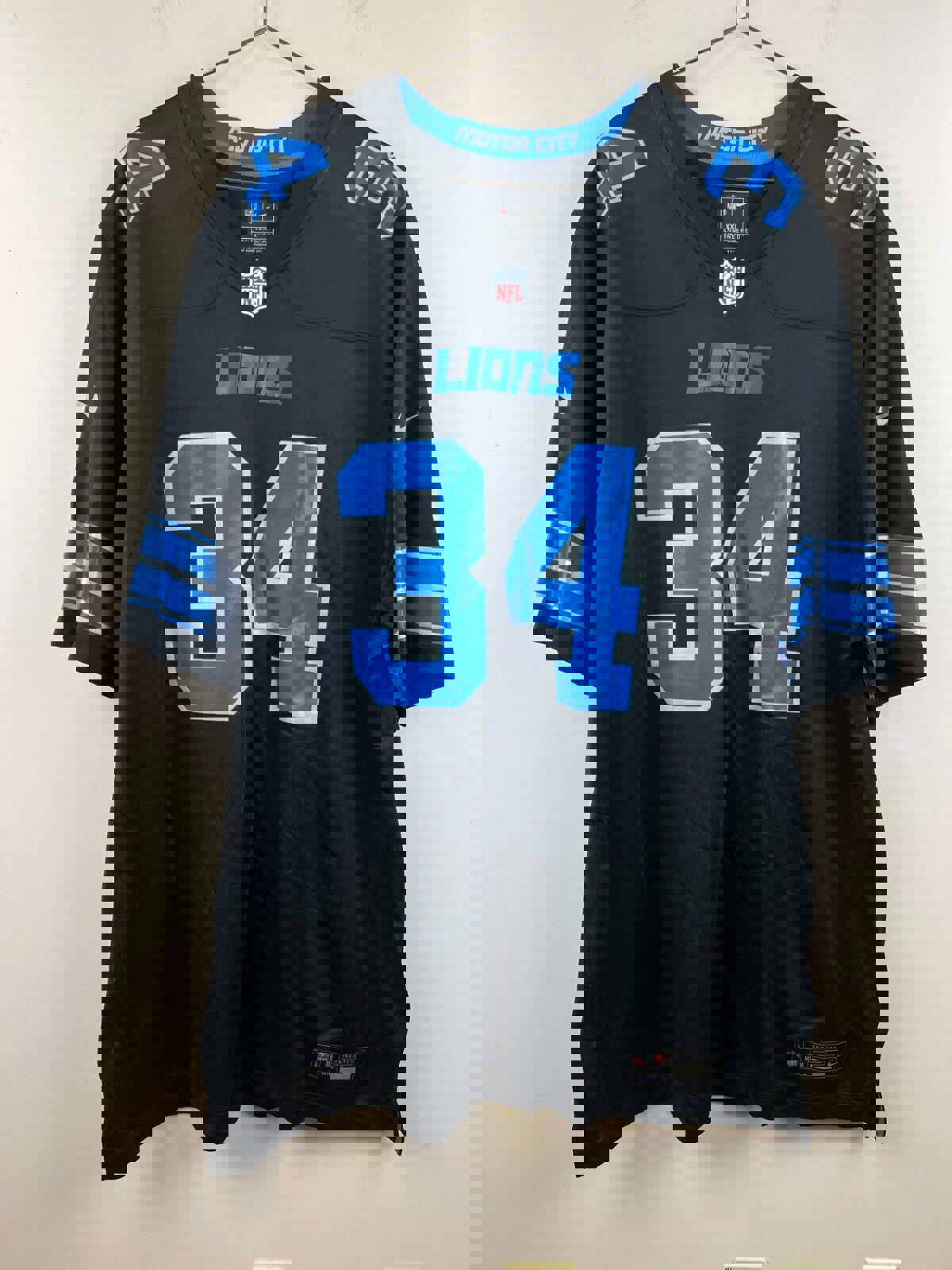Nike Alex Anzalone #34 Detroit Lions Jersey Mens XXL Black Alternate 2024 NWOT