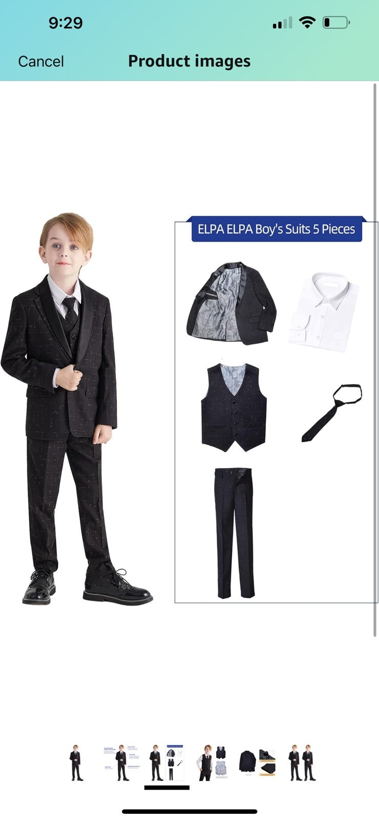 ELPA ELPA Boys Formal Suit Set Kids Suits Slim Fit Sz 4