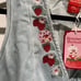 Strawberry Shortcake Floral Strawberry Women's Denim Vest