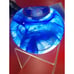 Kosta Boda Blue Candle Holder Swirl Glass Votive Tea Light Sweden 3742 Heavy