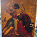 Vintage Mid Century Tapestry Rug Bullfighter And Bull