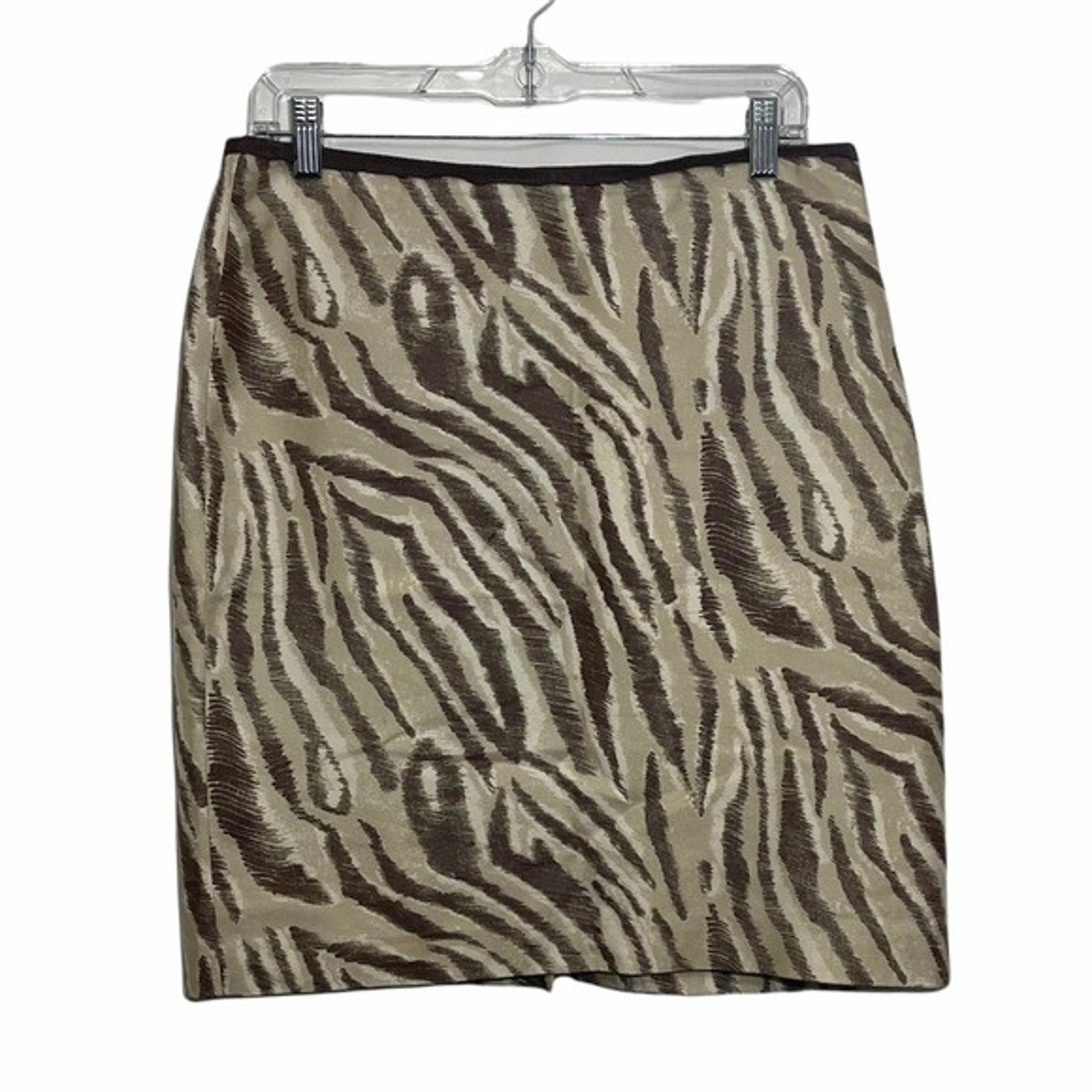 Ann Taylor LOFT Animal Print A-Line Skirt Women's Sz 8