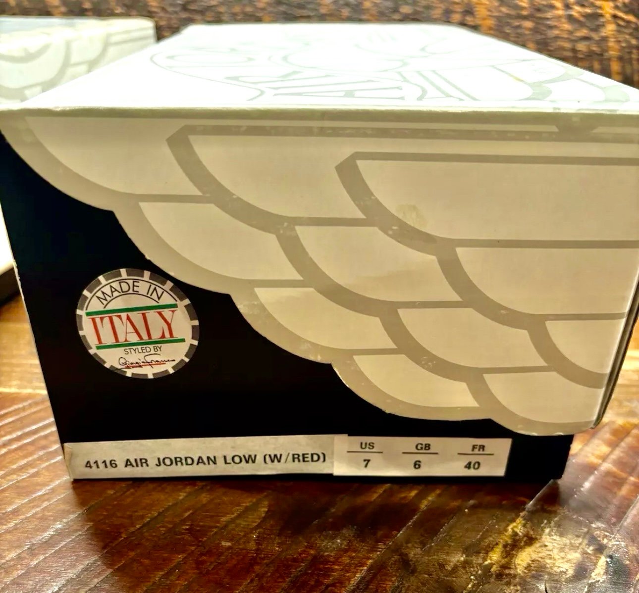 Authentic VTG 1986 Nike Air Jordan 2 White/Red Low 4116 Size 7 “BOX ONLY” 1 1985