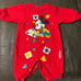 Vintage Baby Mickey & Co Paint Splatter Romper - Size 6 to 9 months
