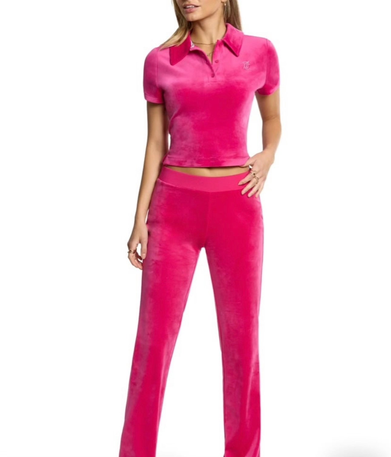 Juicy couture crystals velour pant & top