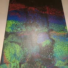 Black light acrylic cells painting