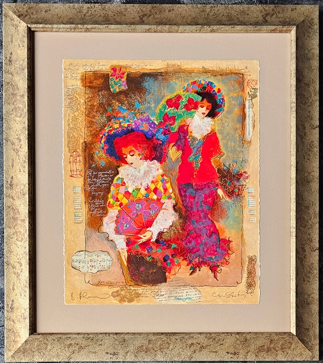 Tanya Wissotzky Alexander Galtchansky Indulgence Framed Art woman floral artwork