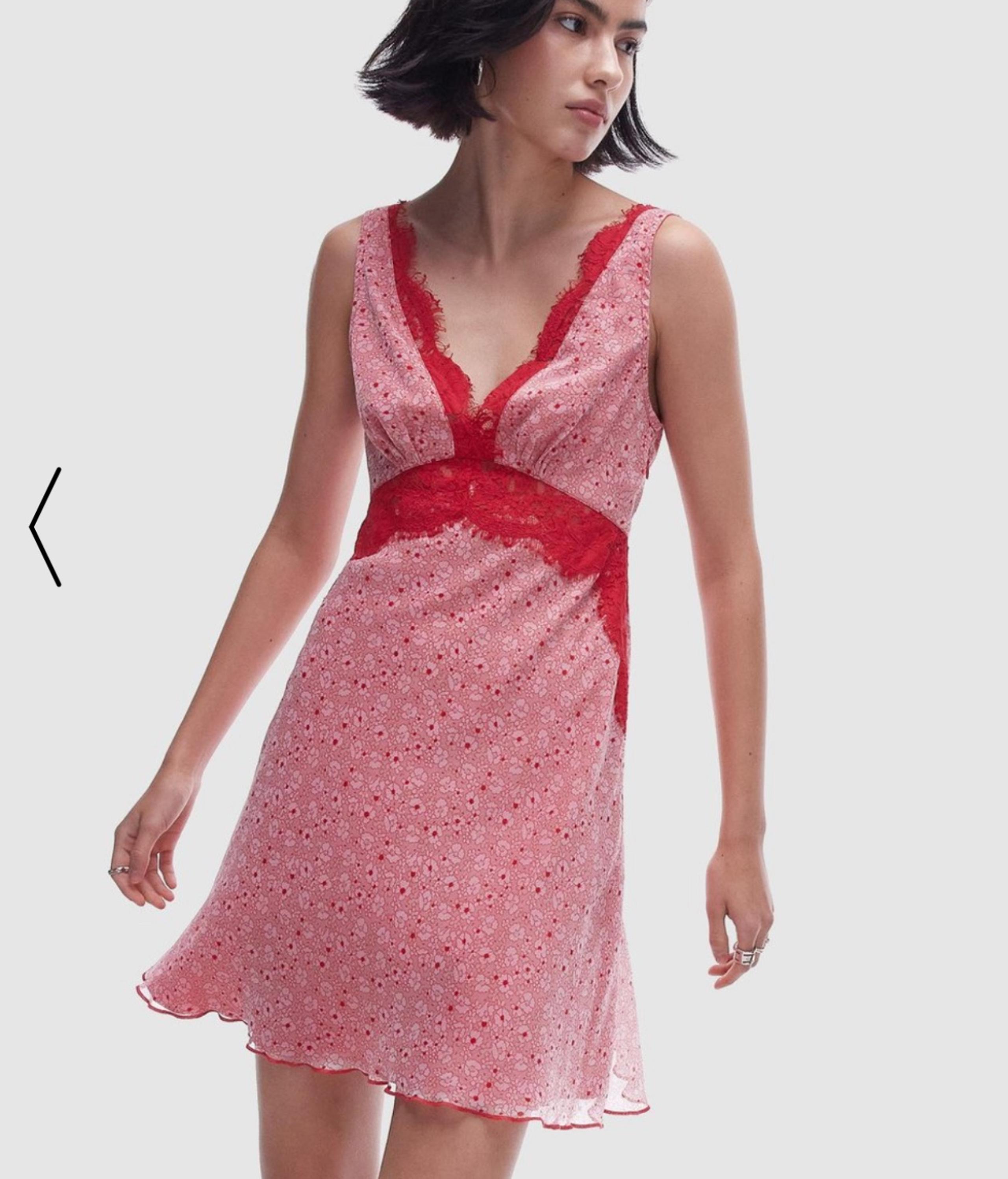Floral Lace Mini Flippy Dress