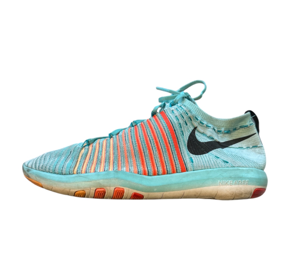 Nike Free TR Focus Flyknit Training Shoes Blue Orange Men’s Size 11.5