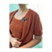 Vintage 70s Jonathan Logan Ginger Brown Woven Midi Dress Cardigan Set USA Made