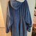 The Comfy Original Blue Oversized Microfiber Sherpa Wearable Cozy Blanket