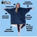 The Comfy Original Blue Oversized Microfiber Sherpa Wearable Cozy Blanket
