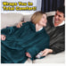 The Comfy Original Blue Oversized Microfiber Sherpa Wearable Cozy Blanket