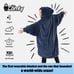 The Comfy Original Blue Oversized Microfiber Sherpa Wearable Cozy Blanket