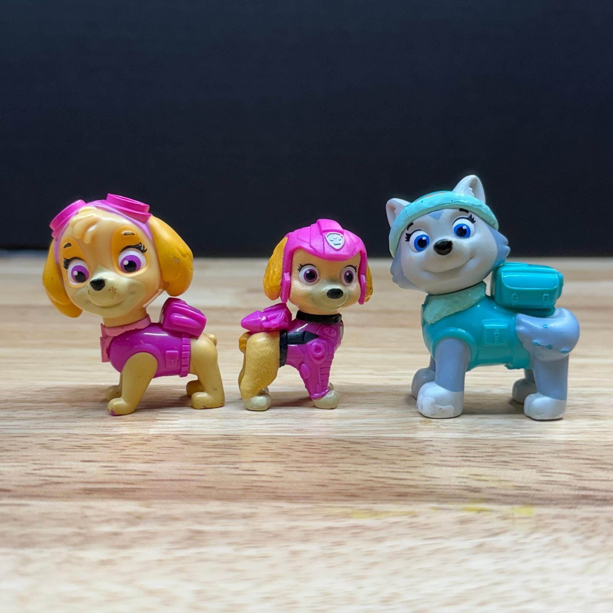 Paw Patrol Winter Rescues Action Pack Pups Everest Skye Girl Dogs 3 Figures Lot
