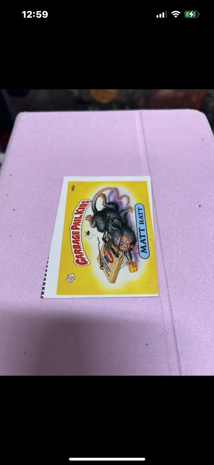 1985 Matt Ratt Garbage Pail Kids 66a Cut Error