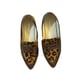 ModCloth The Cats Meow Faux Leather Brown Loafers Leopard Print Panel Size 8