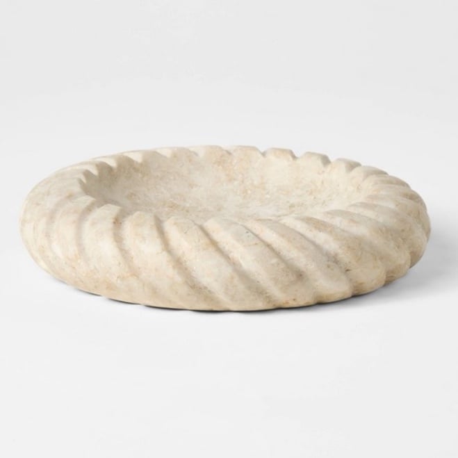 Twisted Edge Marble Dish in Cream by Studio McGee / Threshold
