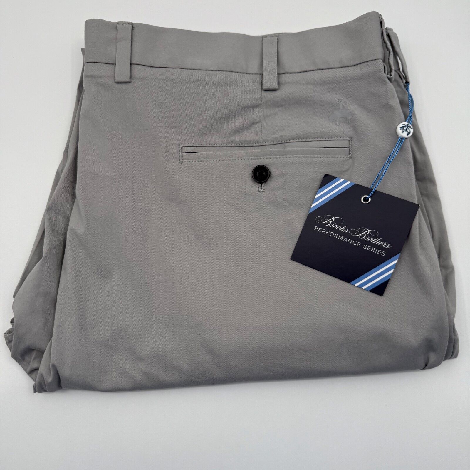 Brooks Brothers Performance Series Golf Pants Mens Size 42x32 Stretch Gray NWT