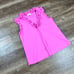 Stark X Women's Duke Top Pink Ruffle Top
