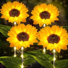 Solar Outdoor Lights Garden Decor, 4 Pack Solar Garden Lights