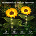 Solar Outdoor Lights Garden Decor, 4 Pack Solar Garden Lights