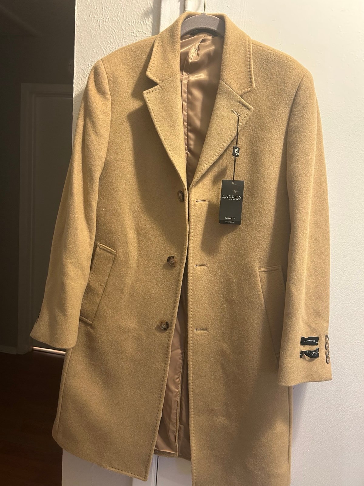 Men’s Lauren Ralph Lauren Luther Overcoat Peacoat Size 36