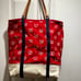 PINK VS Vintage red and white canvas bag with matching wristlet