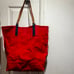 PINK VS Vintage red and white canvas bag with matching wristlet