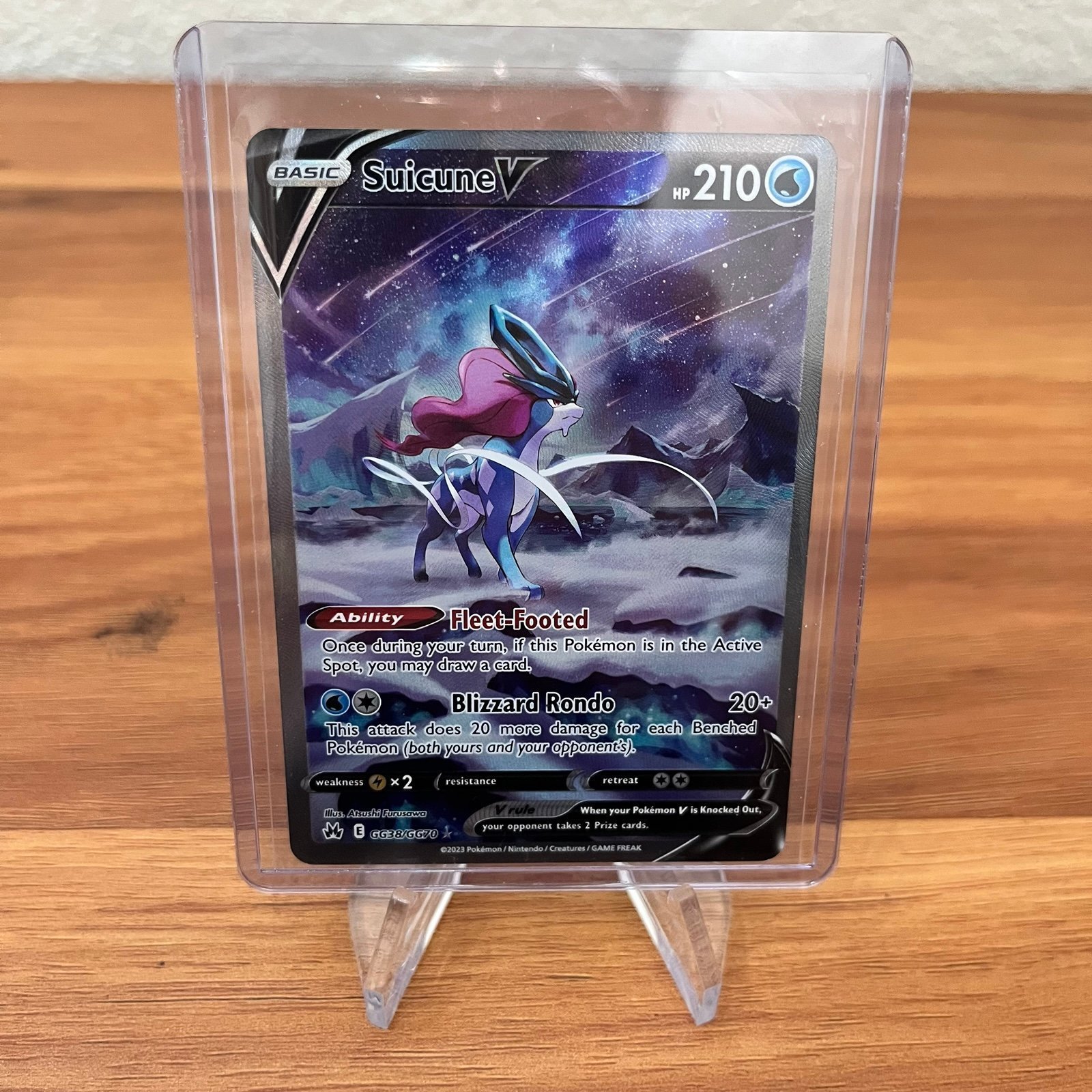 Pokemon Suicune V GG38/GG70 Crown Zenith Galarian Gallery