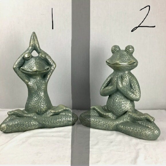 Tall Meditating Yoga Frogs Garden Home Zen Frogs Sturdy Resin Material