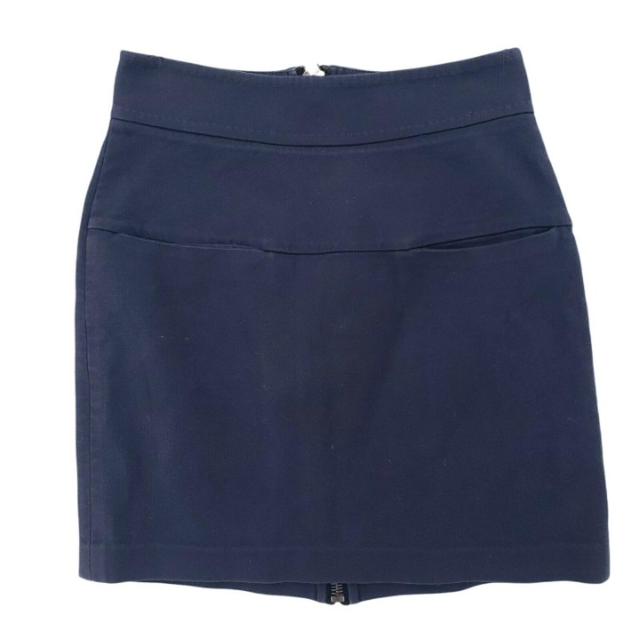 3.1 PHILLIP LIM Full Zip Navy Blue Mini Skirt Pockets Navy Size 4