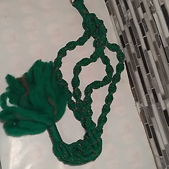 Vintage 1970s macrame plant holder