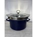 CHANTAL Cobalt Blue Enamel Steel Large Stock Pot Dutch Oven w/Lid Strainer #25N