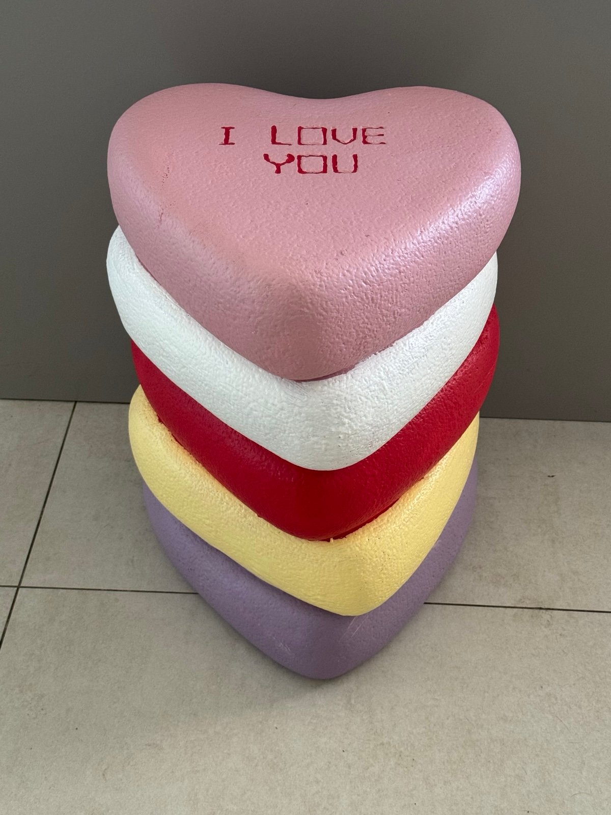Viral Stool Hearts I Love you Food Stool HomeGoods Table TikTok