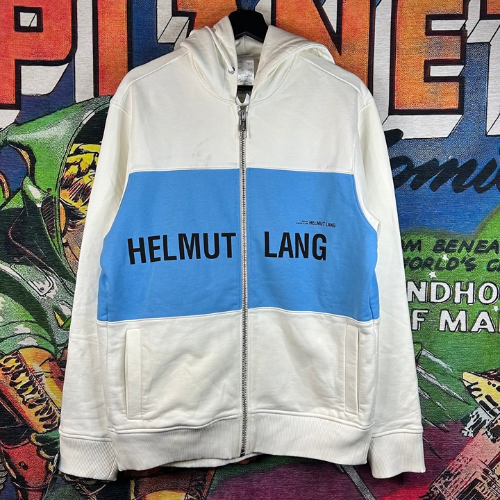 Helmut Lang Blue Block Hoodie Size Small