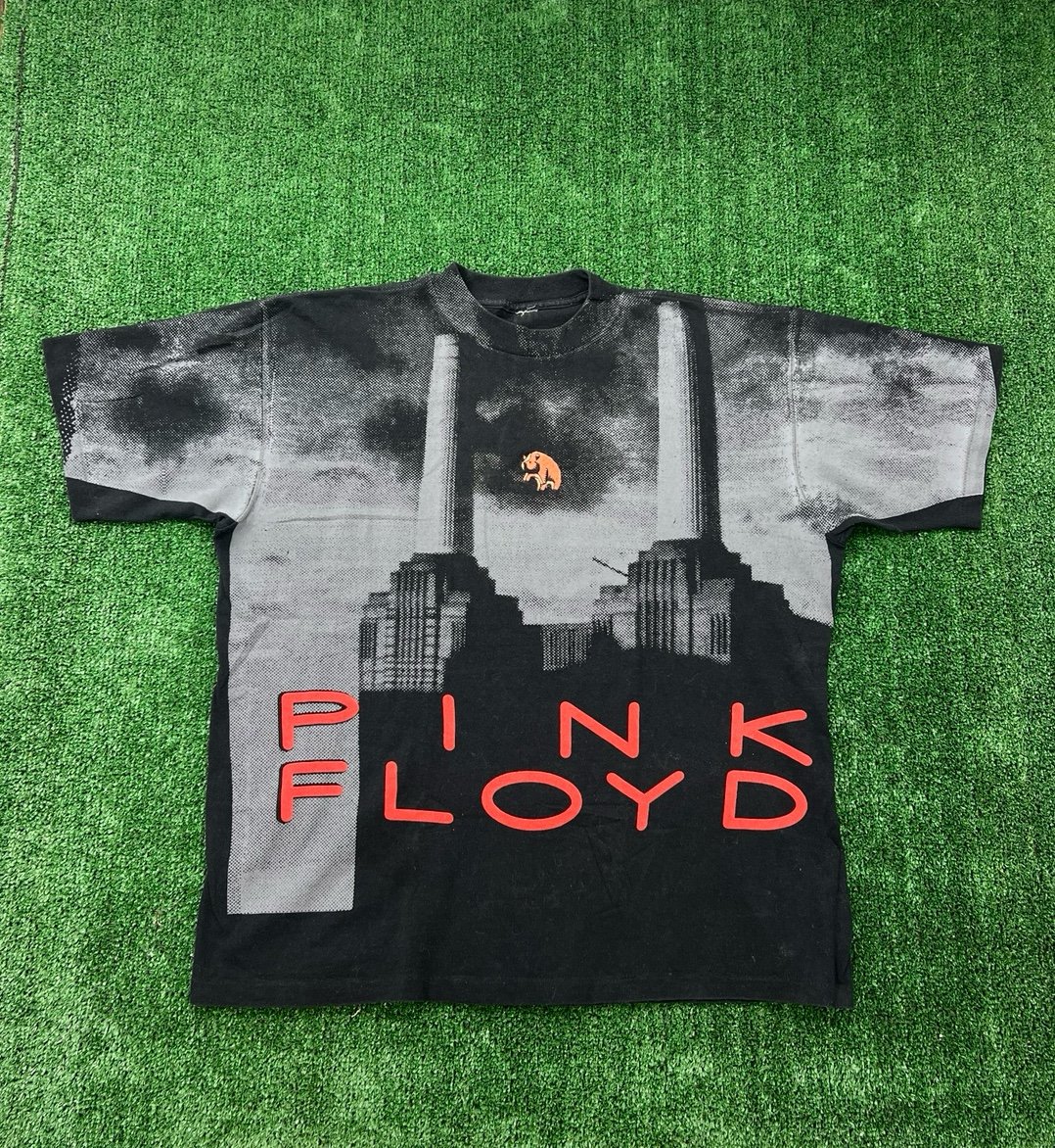 Vintage 1991 Pink Floyd Animals All Over Print AOP T-Shirt Mens XXL
