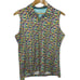 Magnolia Lane Tech Multicolor Triangle Print Sleeveless Golf Top 50+UPF Size M