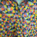Magnolia Lane Tech Multicolor Triangle Print Sleeveless Golf Top 50+UPF Size M