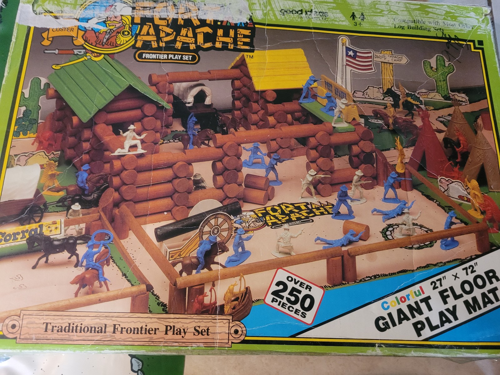 Fort apache frontier set with giant color play mat